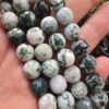10 MM Faset Yosun Akik Doğal Taş - Görsel 3