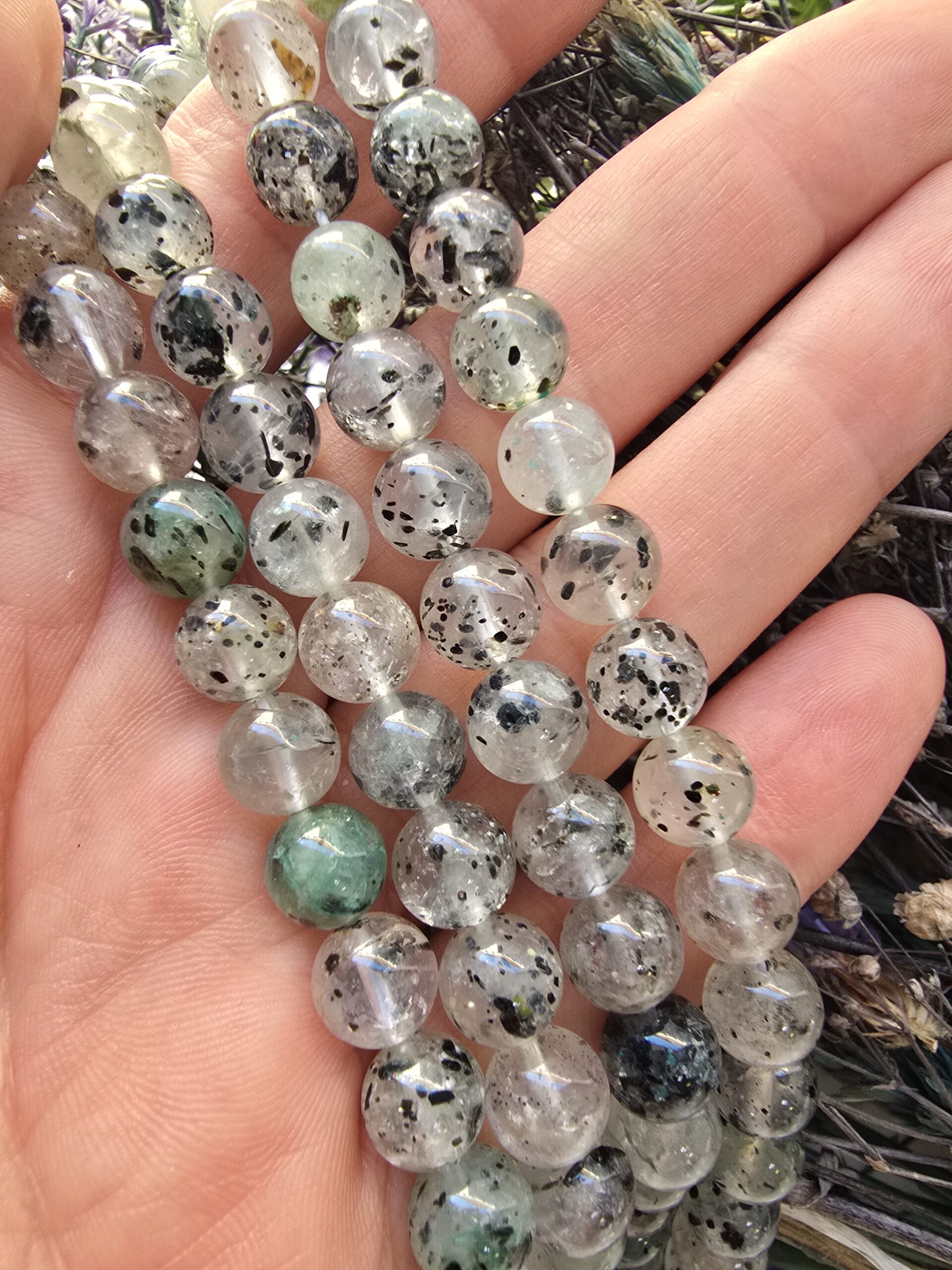 8 MM Benekli Güney Amerika Krizokol Doğal Taş Dizi