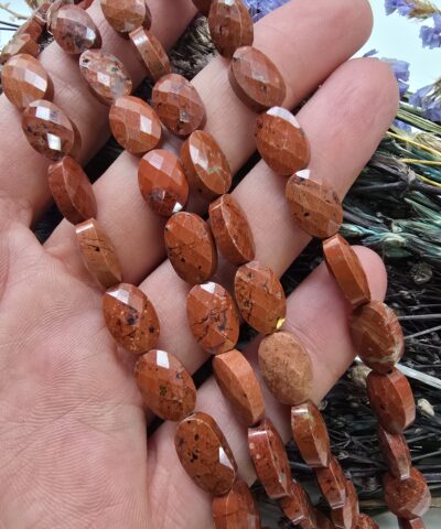 8x12 MM Fasetli Oval Ateş Opal Taşı