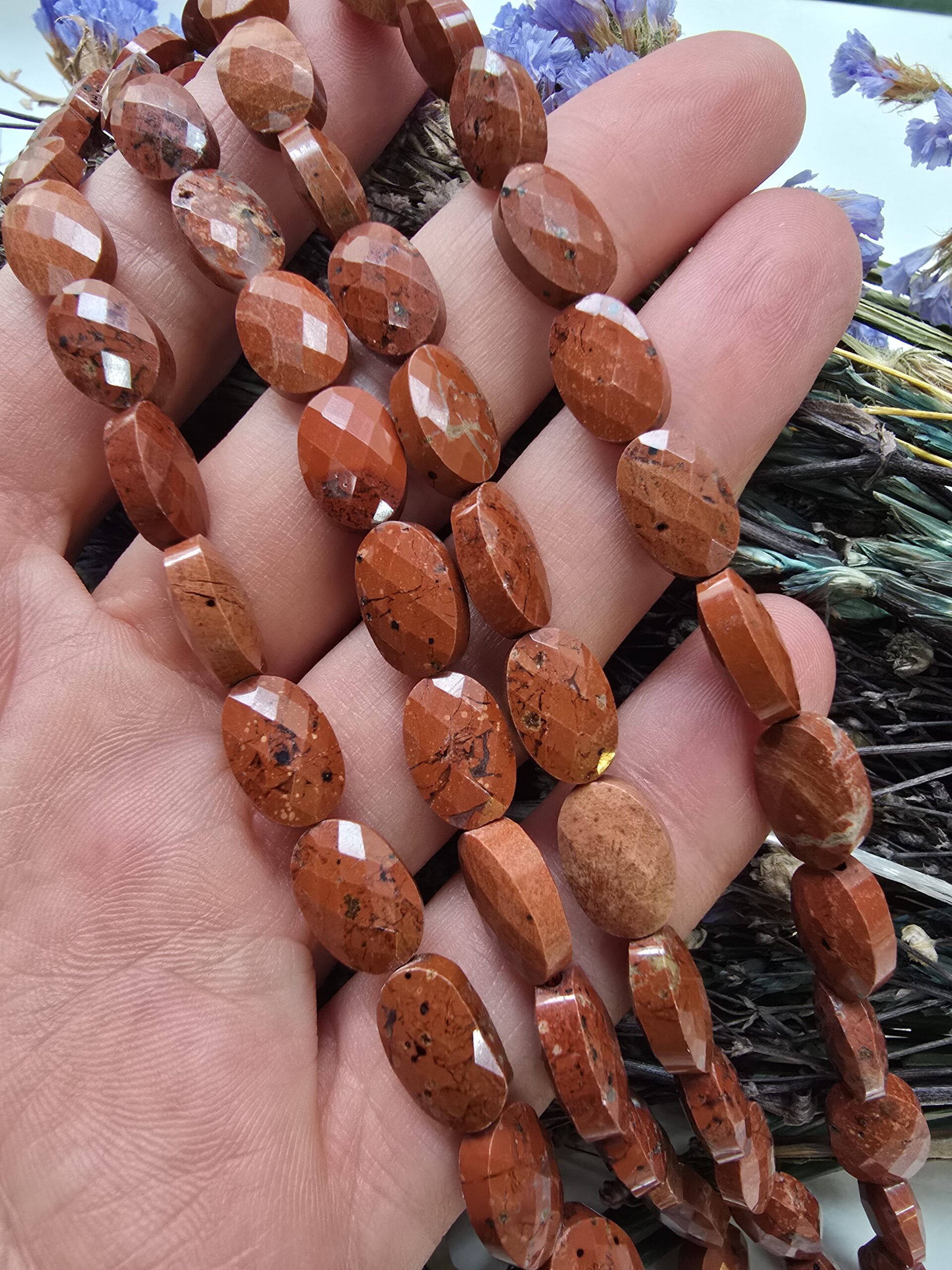 8x12 MM Fasetli Oval Ateş Opal Taşı