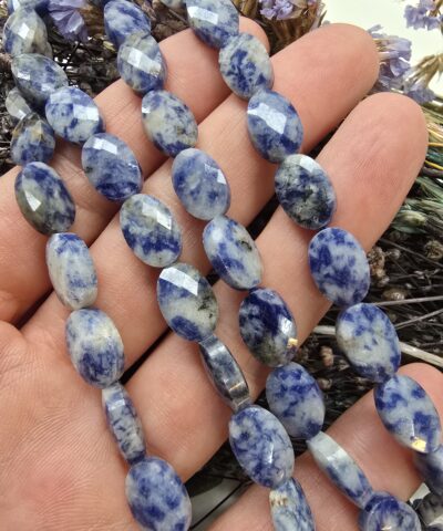 8x12 MM Fasetli Oval Sodalit Taşı
