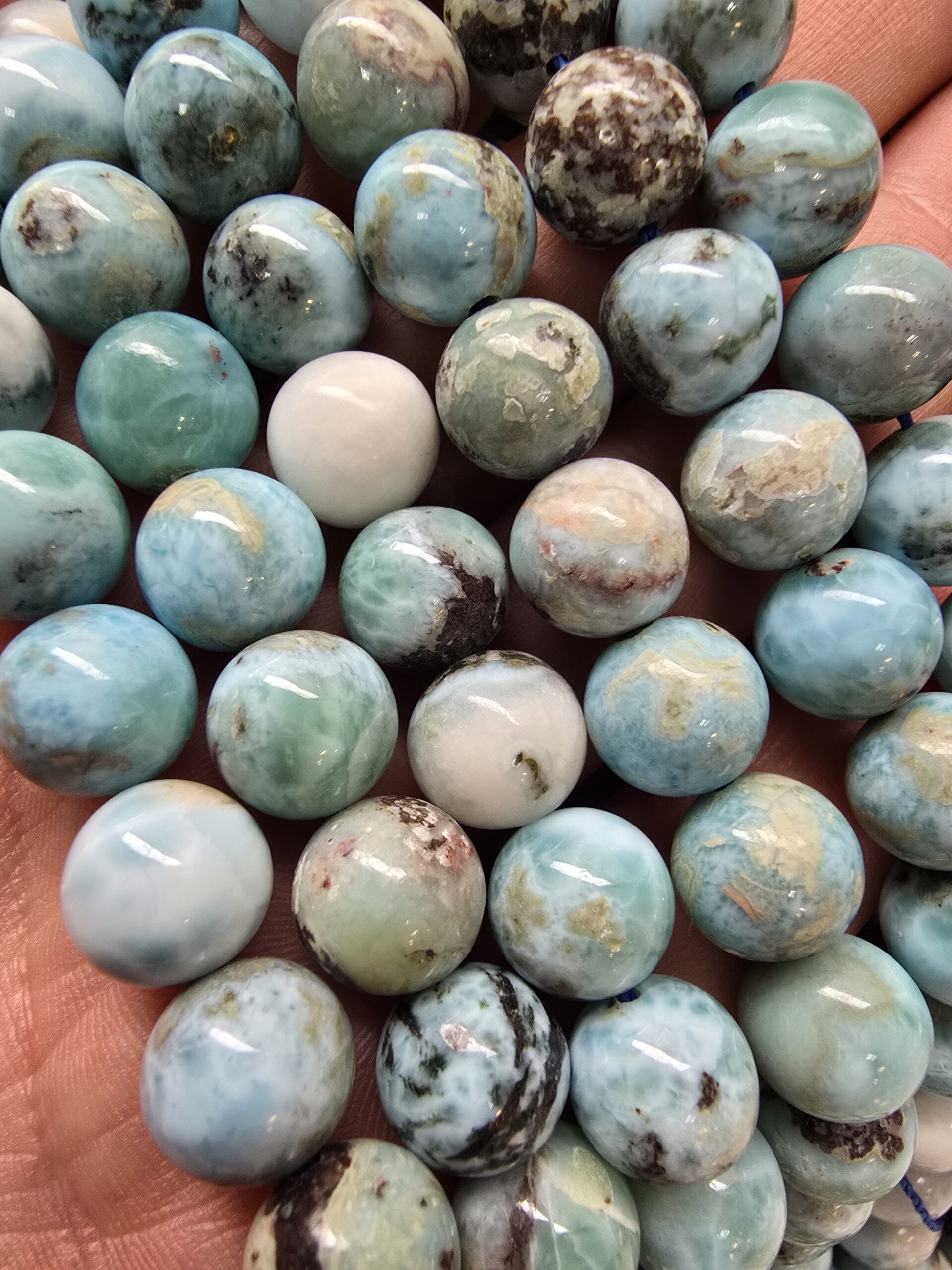 10 MM Larimar Doğal Taş Dizi - Görsel 2