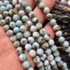 6 MM Faset Larimar Doğal Taş Dizi - Görsel 2