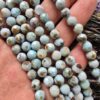 6 MM Faset Larimar Doğal Taş Dizi