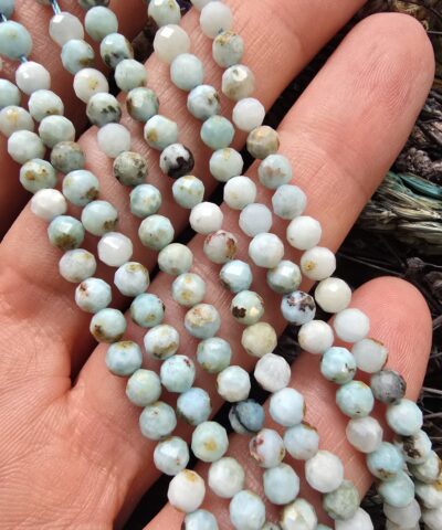 Alternative view of 4 MM Faset Larimar Doğal Taş Dizi