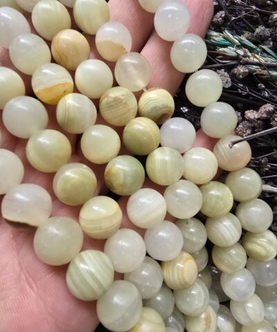 10 MM Küre Yeşil Oniks Doğal Taş Dizi