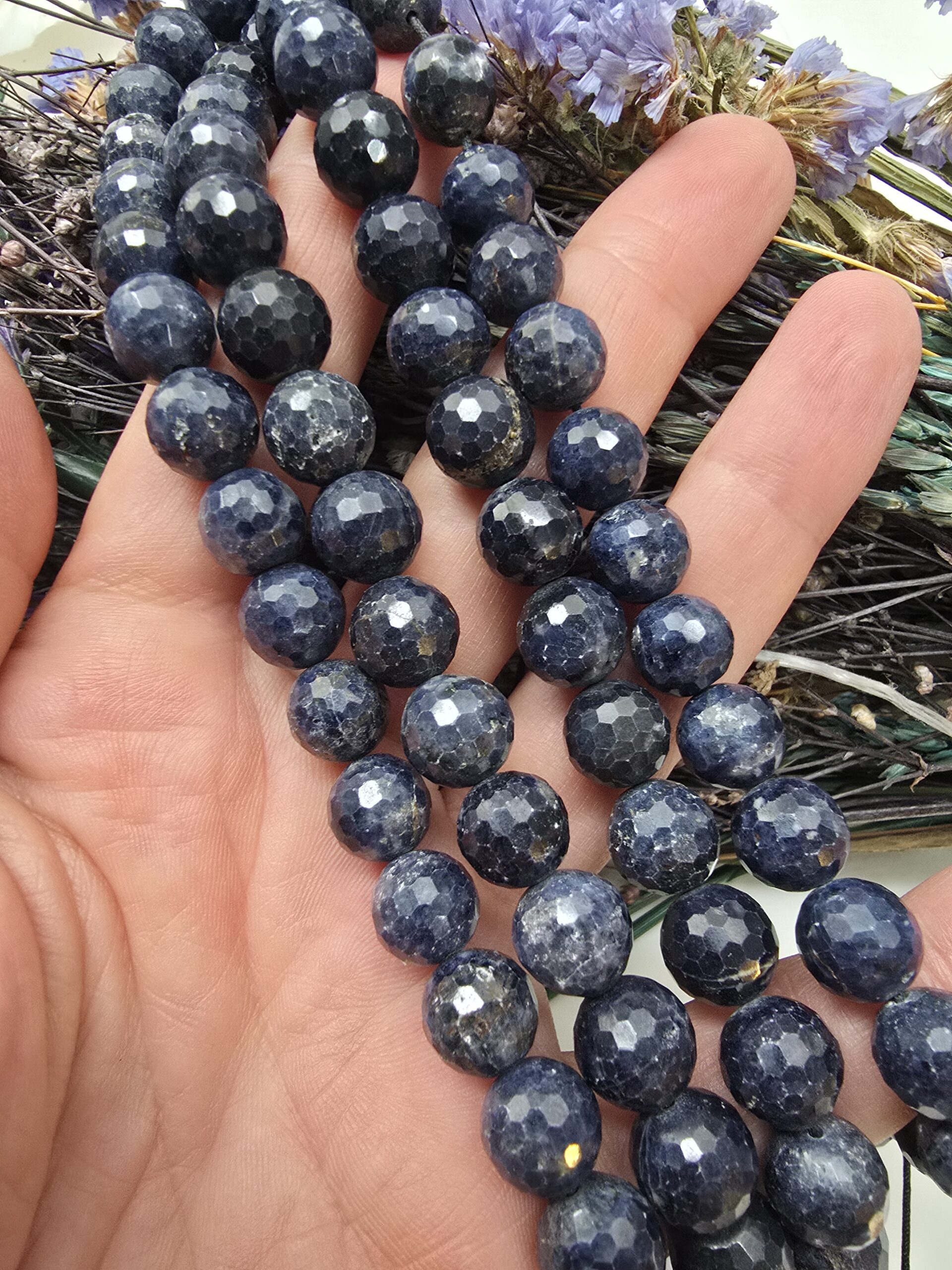 10 MM Faset Orijinal Safir Doğal Taş Dizi - Görsel 3