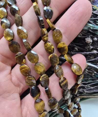 6x8 MM Fasetli Oval Kaplan Gözü Taşı