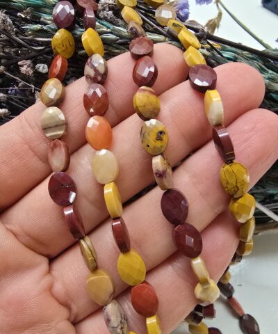 6x8 MM Fasetli Oval Mokait Jasper Taşı