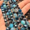 8 MM AAA Faset Mavi Candy Akik Taşı - Görsel 2