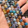 8 MM AAA Faset Mix Candy Akik Taşı - Görsel 3