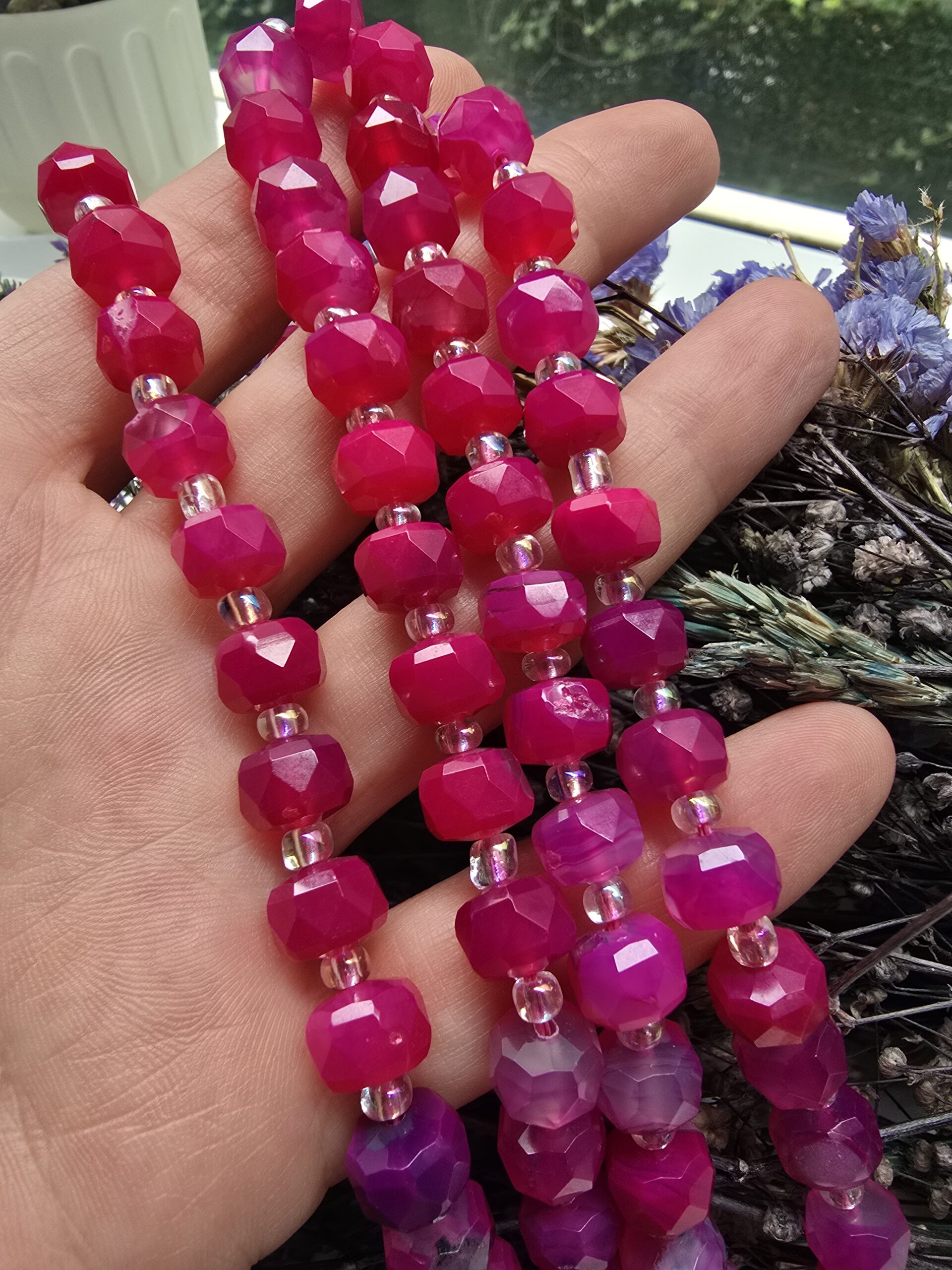 10x7 Rondela Pembe Akik Taşı
