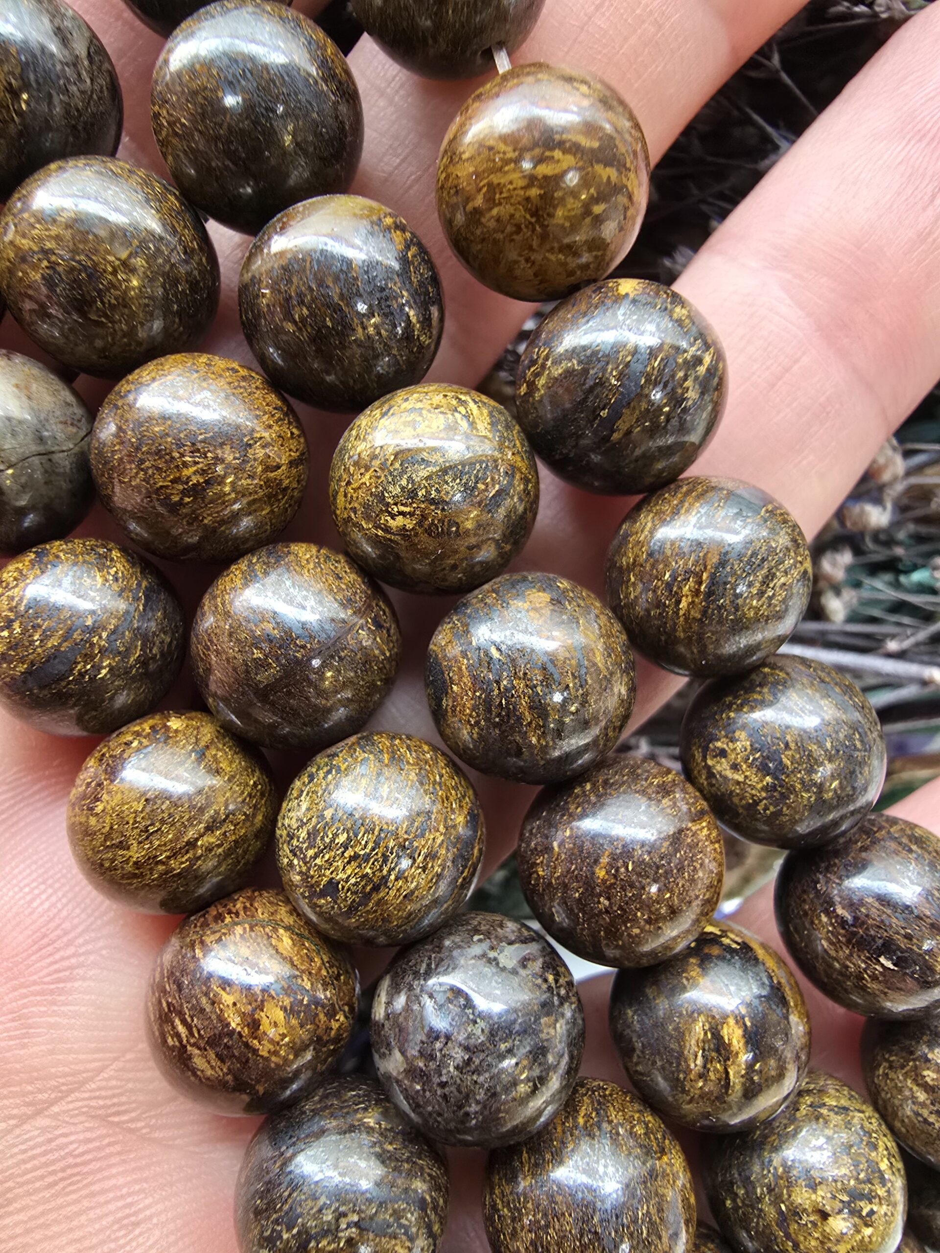 10 MM Bronzit Doğal Taş Dizi - Görsel 2