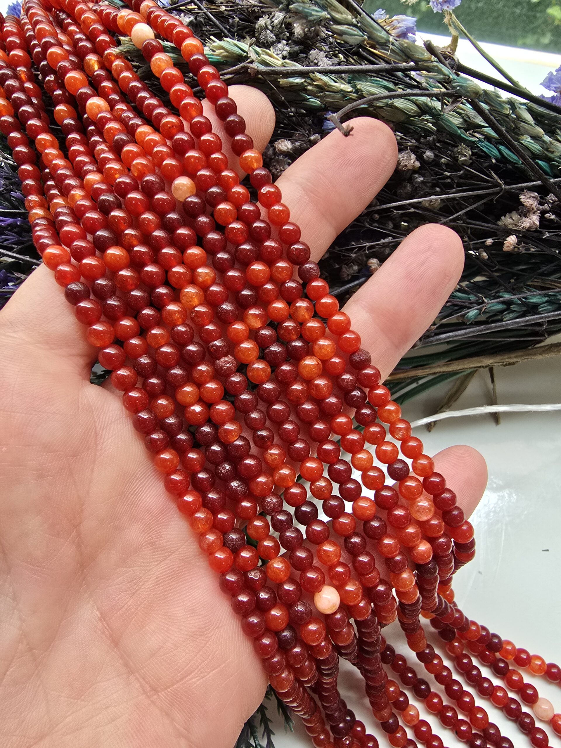 4 MM Kırmızı Ateş Kuvars Taşı