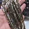 4x2 MM Kare Soft Gold Hematit Doğal Taş