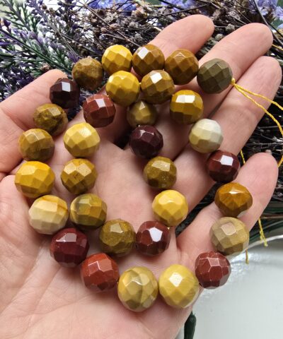 12 MM AAA Faset Makait Jasper Doğal Taş Dizi