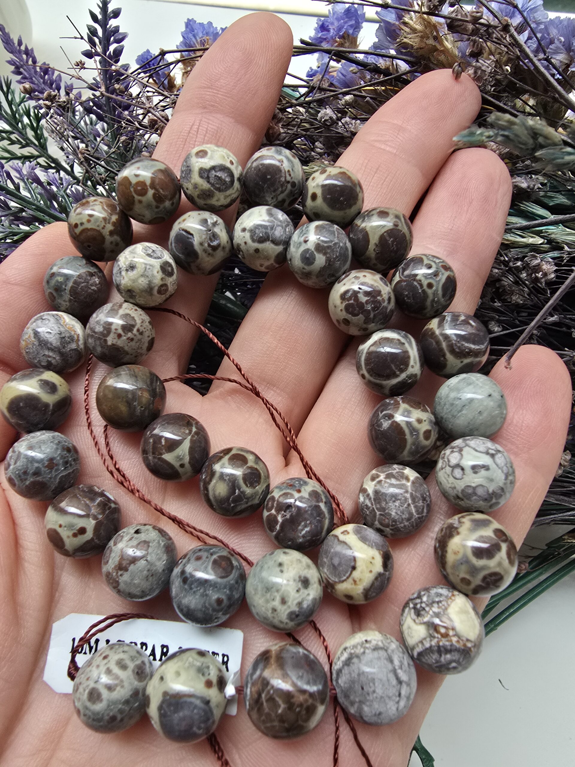10 MM AAA Leopar Jasper Doğal Taş Dizi - Görsel 2
