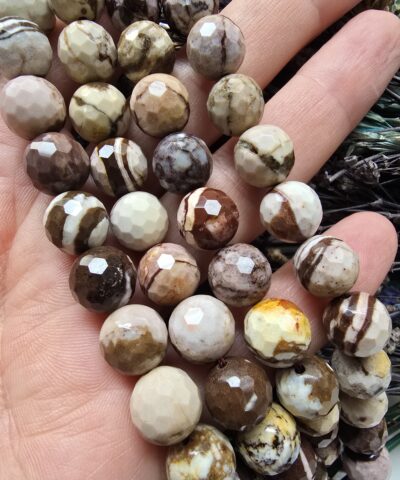 10 MM AAA Faset Desenli Jasper Doğal Taş Dizi