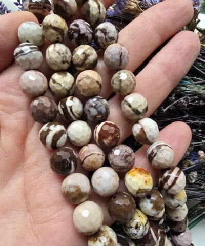 10 MM AAA Faset Desenli Jasper Doğal Taş Dizi - Görsel 4