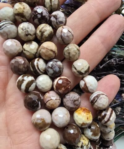 10 MM AAA Faset Desenli Jasper Doğal Taş Dizi - Görsel 3