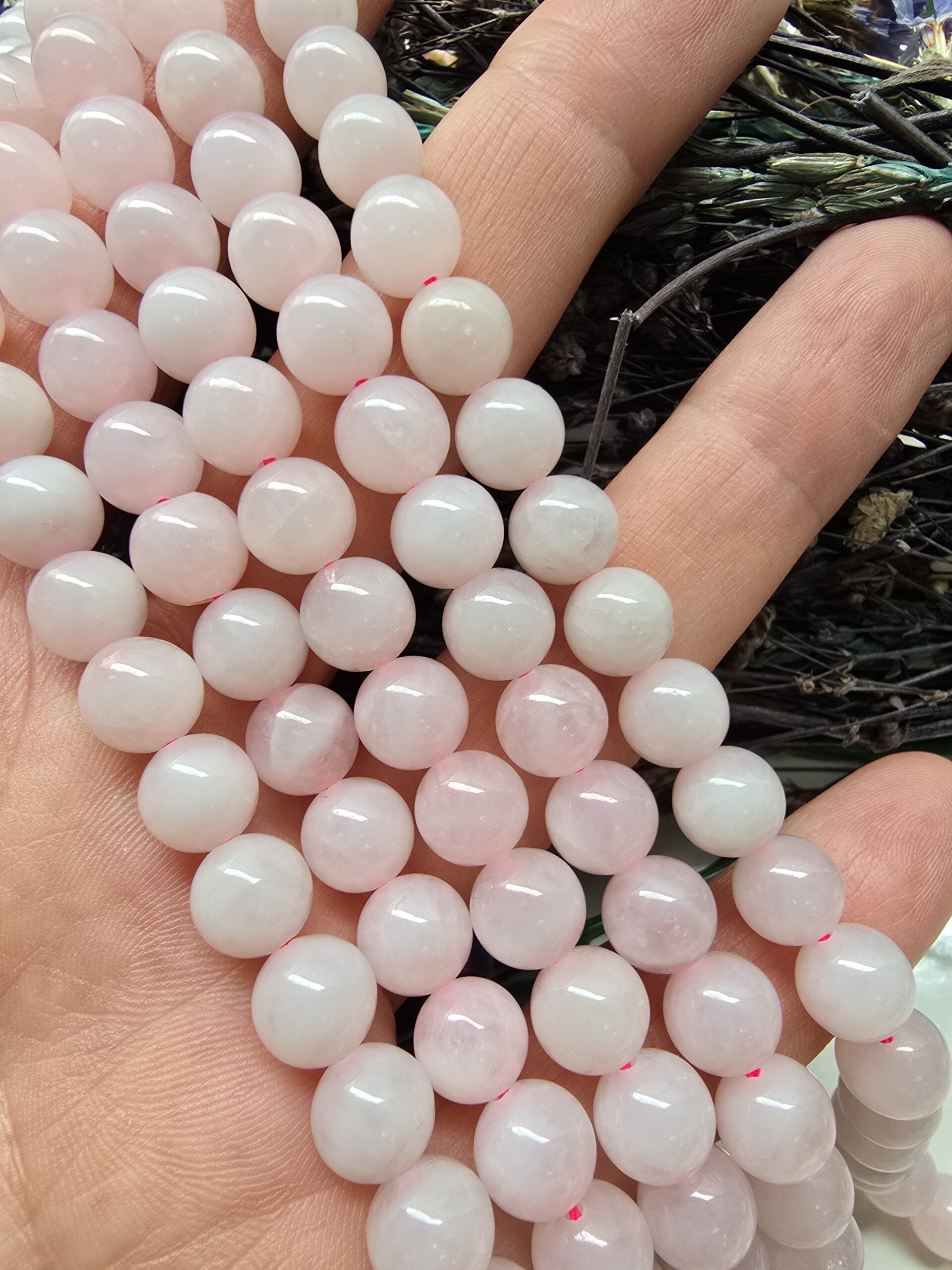 8 MM Küre Pembe Kuvars Taşı - Görsel 2