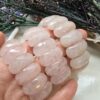 Bileklik Pembe Kuvars Doğal Taş - Görsel 8