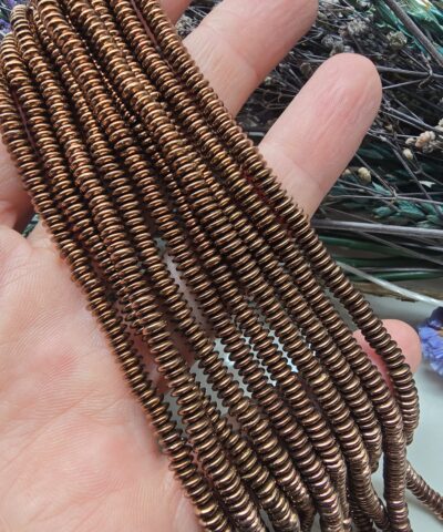 4x1 MM Rondela Bakır Hematit Doğal Taş