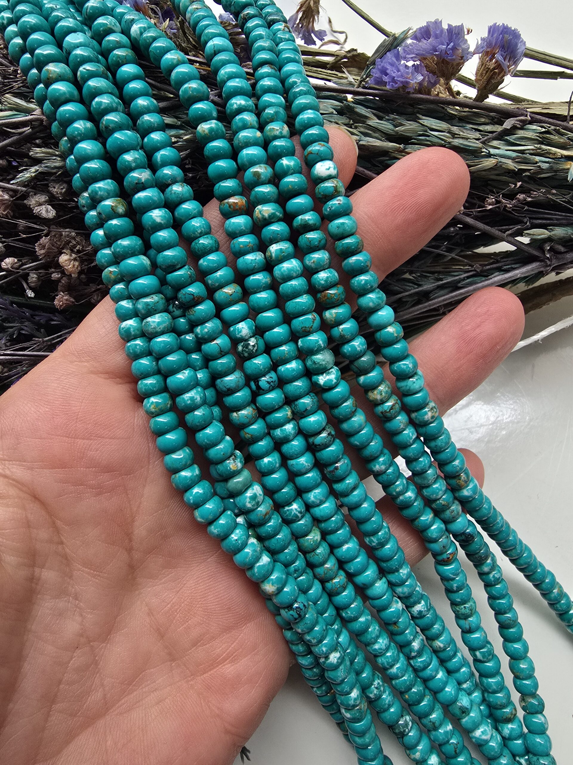 6X4 MM Rondela Turkuaz TaşI
