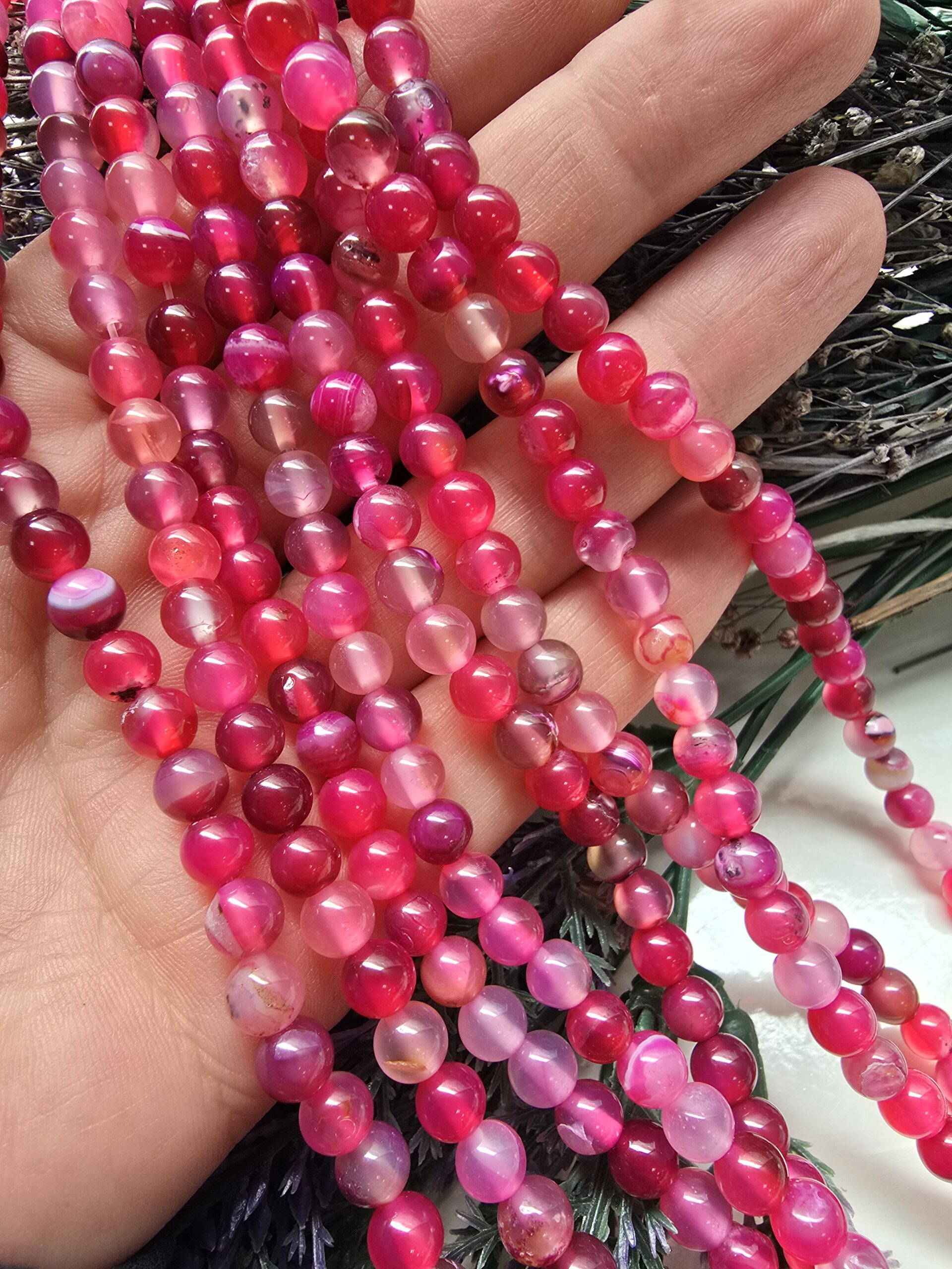 6 MM Küre Fujya Akik Taşı - Görsel 2