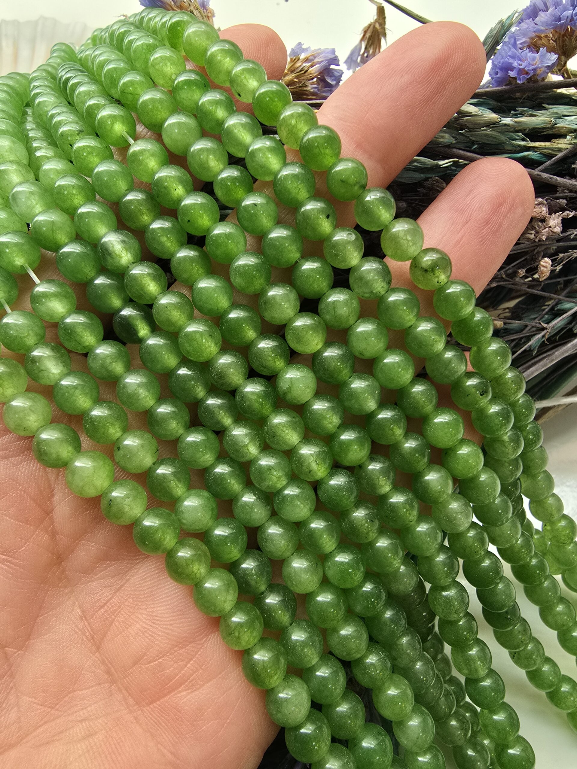6 MM Küre Aventurin Ceyt Kuvars Taşı