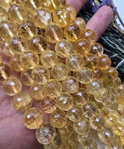 12 MM AAA Faset Kesimli Sitrin Taşı Dizi - Görsel 4