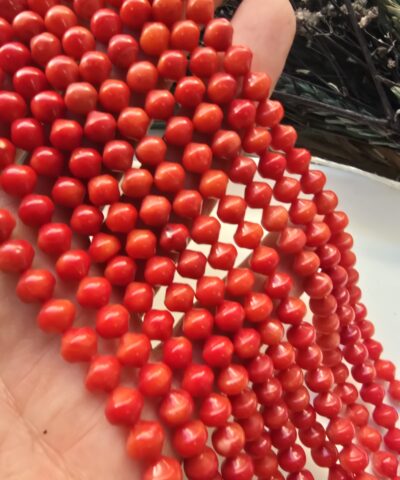 6x6 MM Rondela Mercan Doğal Taş