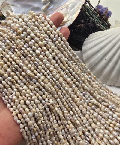 Alternative view of Arpa Saten Renkli Ham Doğal Barok İnci