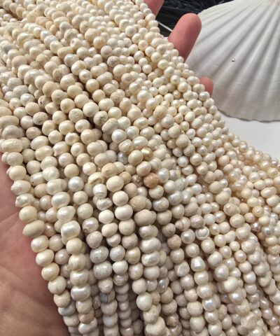 5-6 MM Oval Ham Doğal Barok İncisi