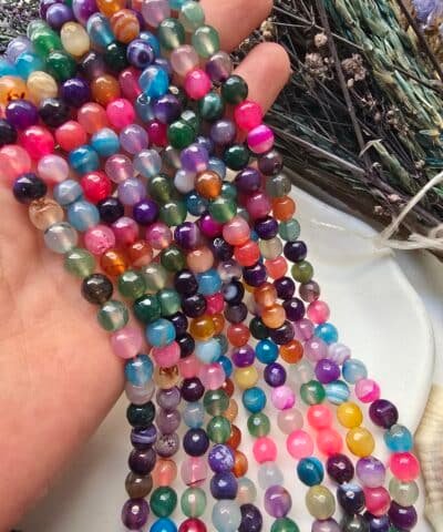 8 MM Fasetli Çakra Akik Taşı