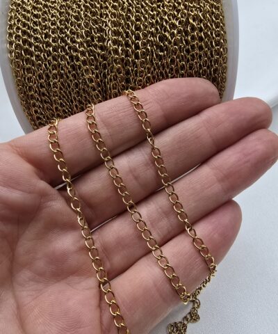 3 MM Gold Klasik Uzatma Çelik Takı Zinciri