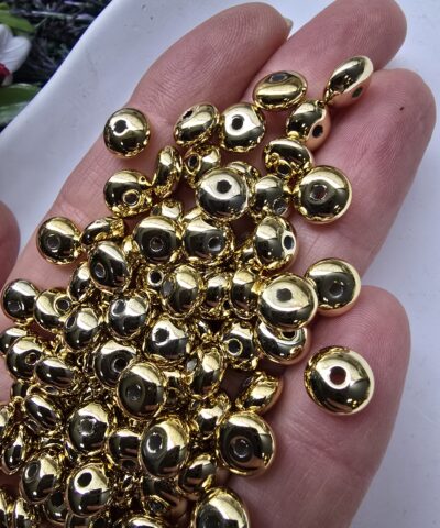8x4 MM Rondela Gold Renkli Akrilik Bileklik ve Kolye Boncukları