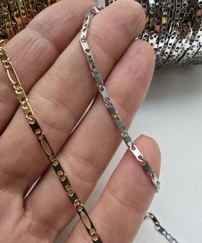 2.2 MM Plaka Ataç Çelik Takı Zinciri
